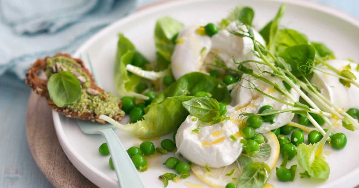 Éveillez vos papilles avec la burrata aux petits pois