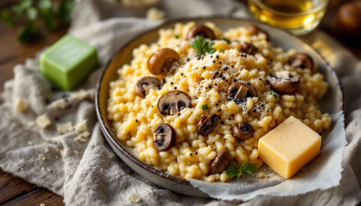 Risotto aux champignons au Thermomix : recette facile et savoureuse