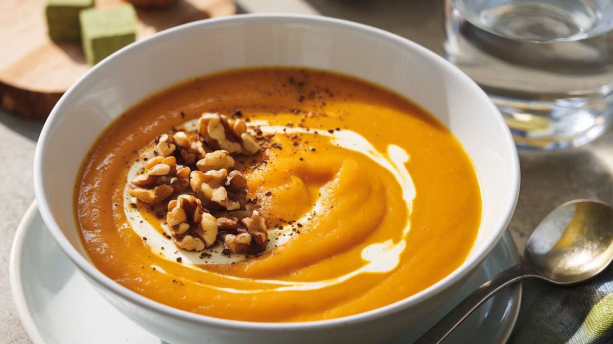 Un velouté de butternut aux noix pour réchauffer vos soirées d'automne