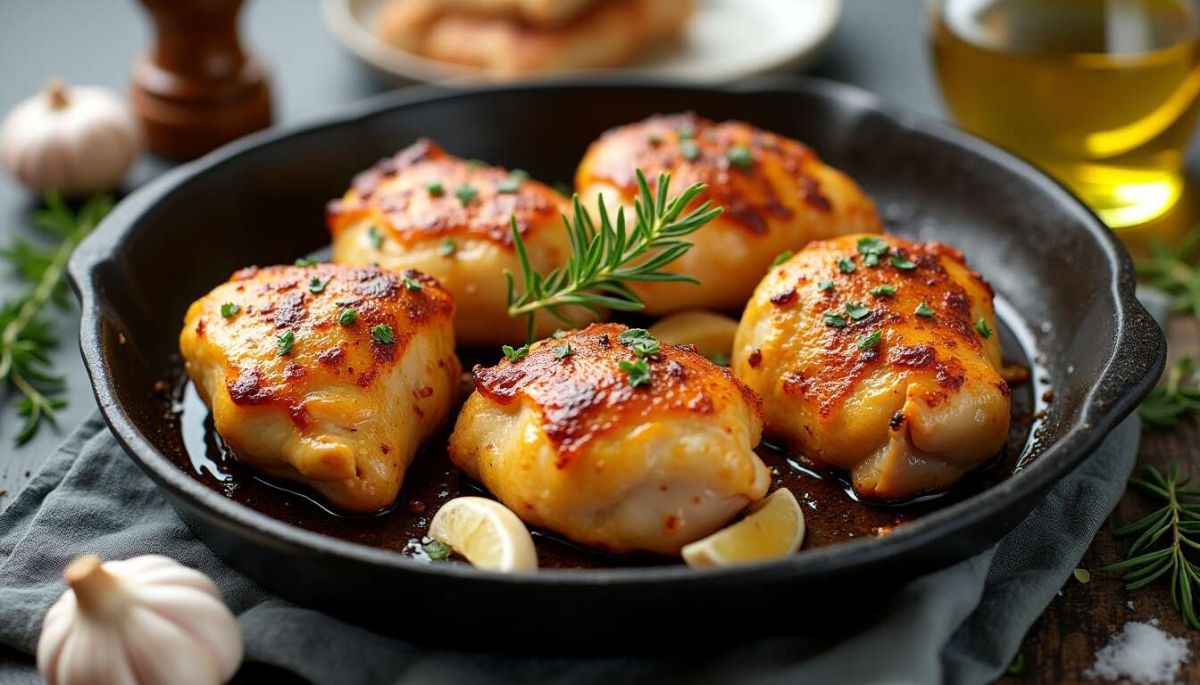 Des cuisses de poulet rôties au four pour un festin savoureux