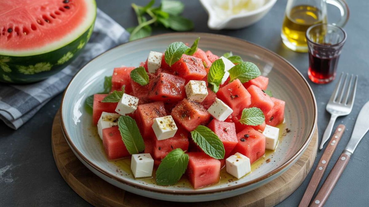 Savourez l'été avec une salade pastèque-feta-menthe rapide et délicieuse