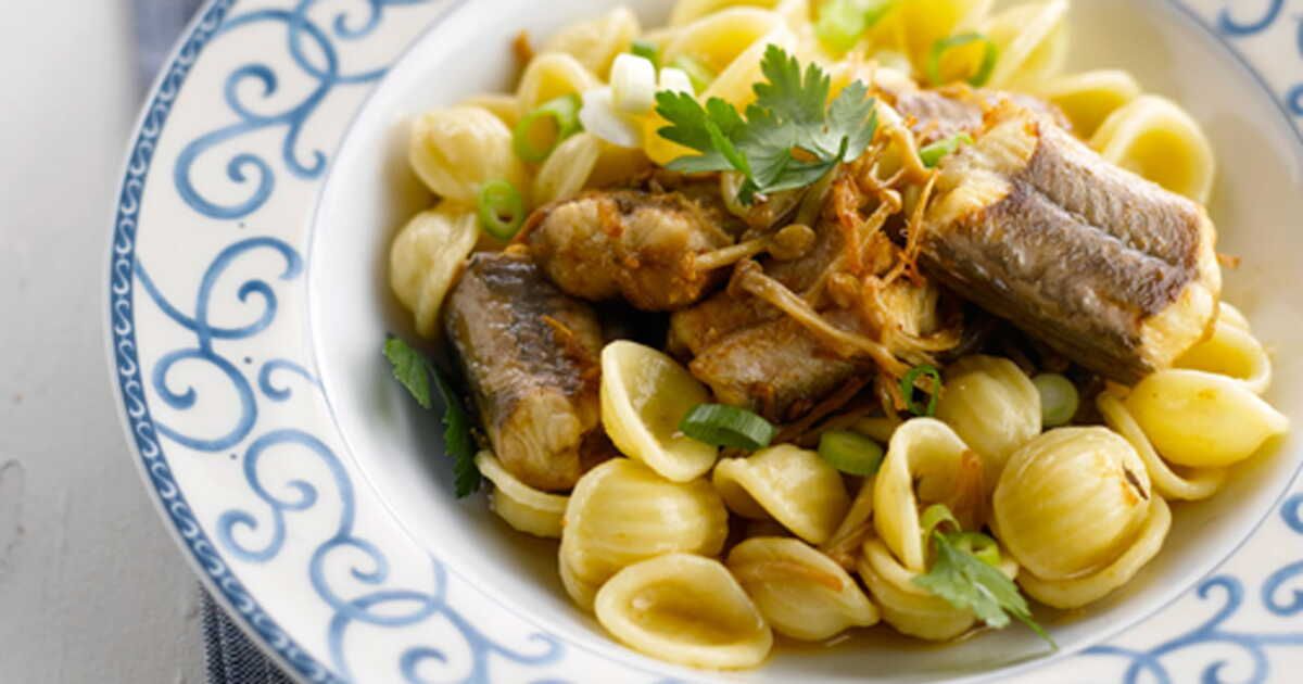 Orecchiette à l’anguille frite