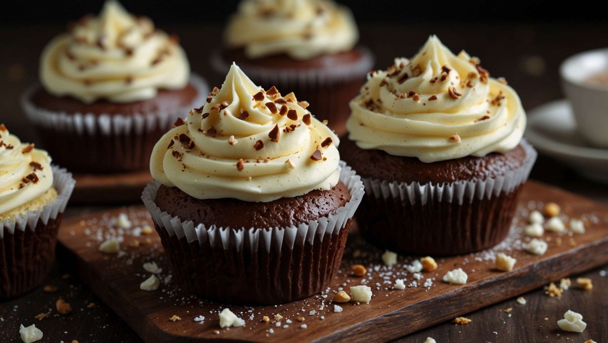 Des cupcakes au chocolat blanc et vanille pour un moment de douceur