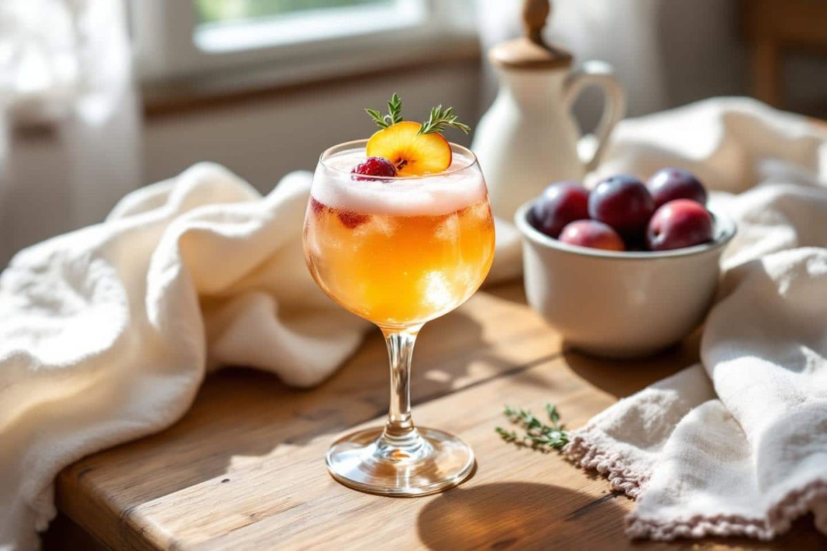 Un cocktail d'été pétillant : plongez dans le Bellini prune-muscat