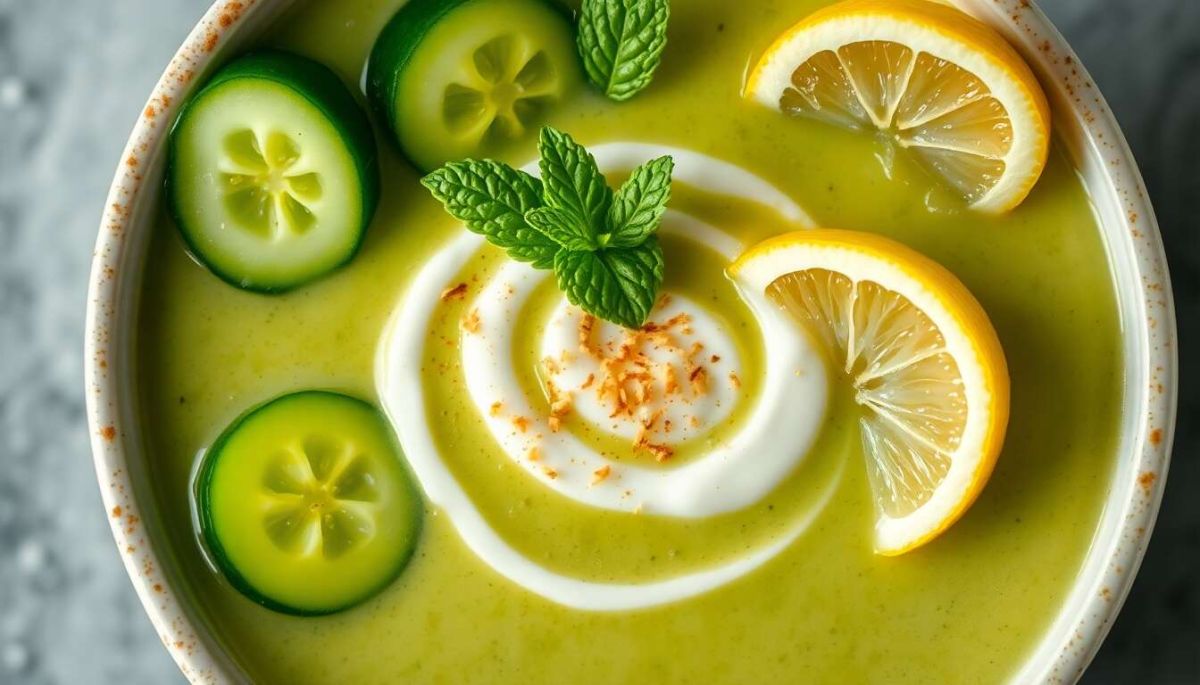 Une soupe froide de concombre à la menthe pour égayer vos étés