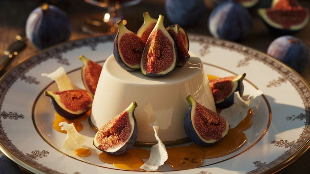 Une touche méditerranéenne pour la pana cotta : fromage de brebis et figues rôties