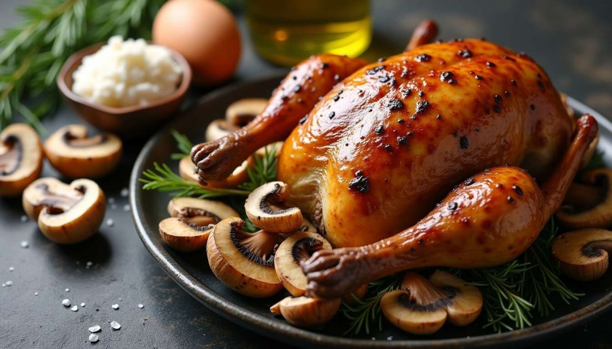 Une recette de faisan rôti aux champignons qui va vous épater
