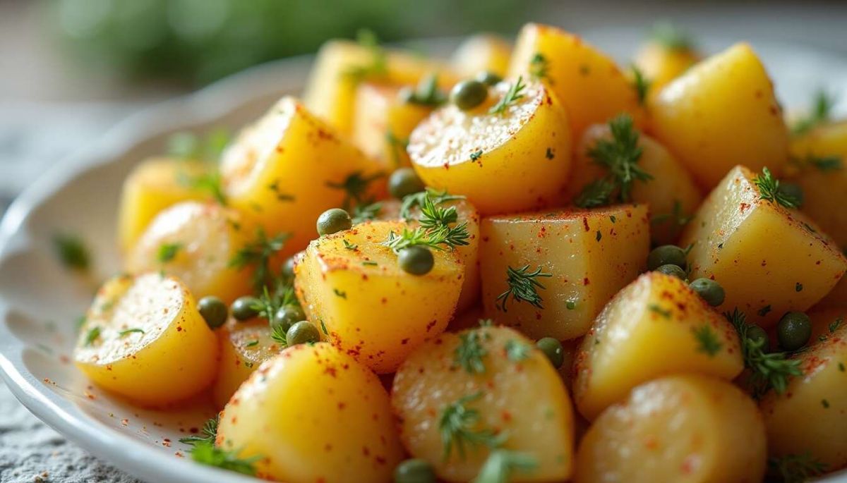 Découvrez notre salade de pommes de terre printanière, légèreté assurée