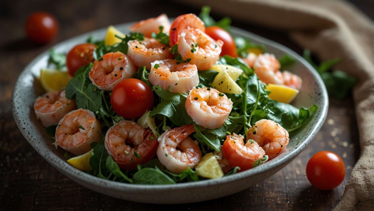 découvrez la salade de farfalles aux crevettes roses de cyril lignac
