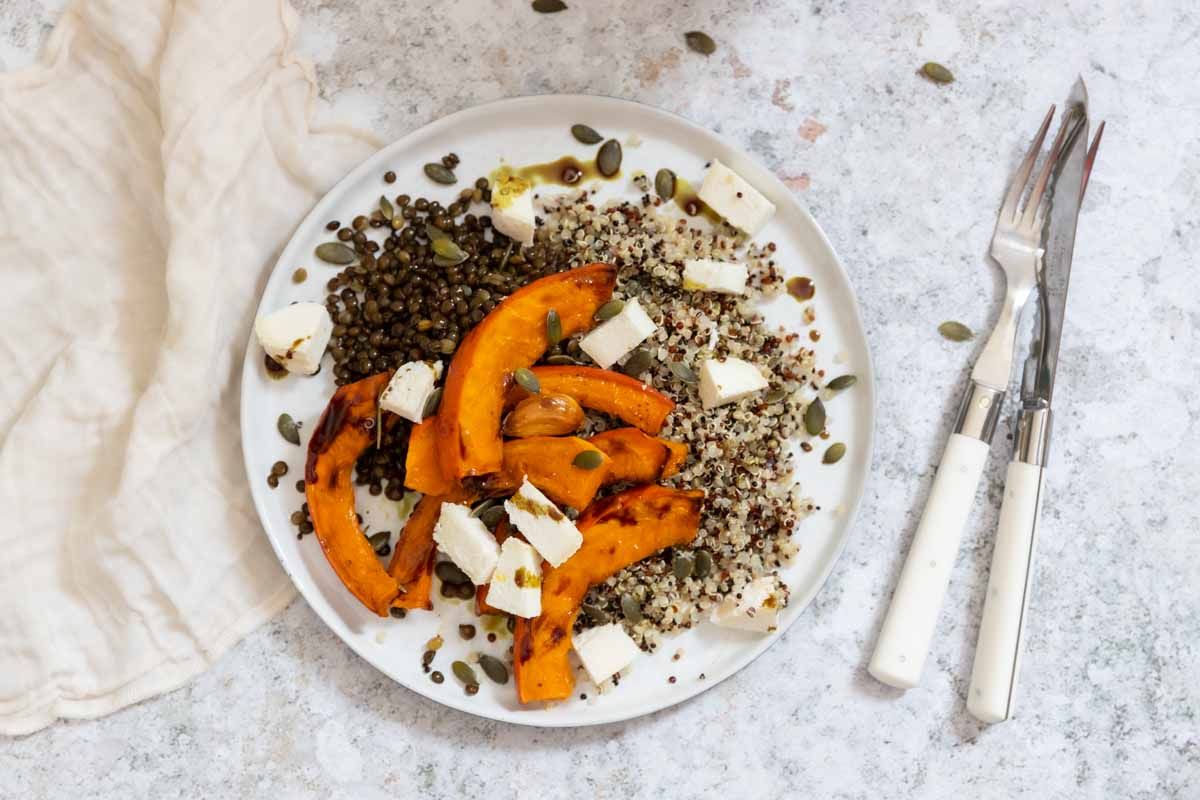 recette gourmande de potimarron, quinoa et chèvre pour se revigorer