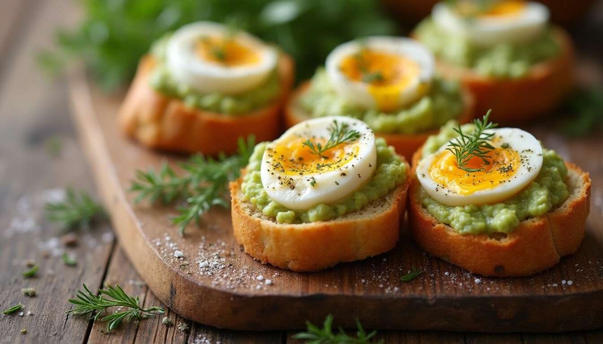 Des nids de pain réinventés : œufs mollets et tartinade végétale