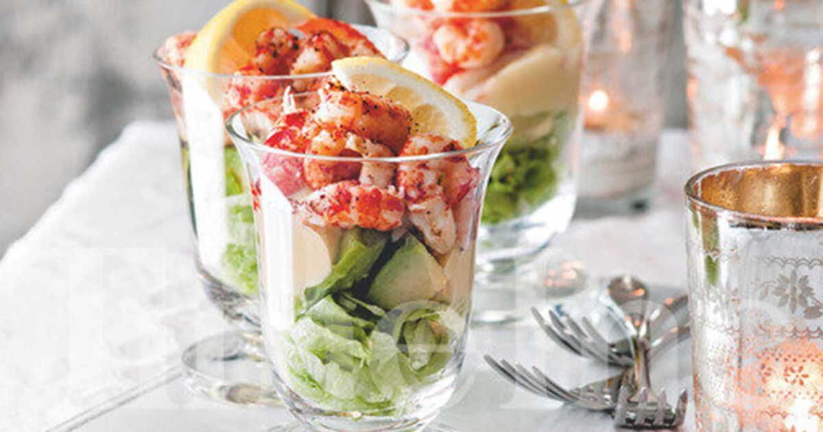 Verrines d’écrevisses à l’avocat, sauce cocktail
