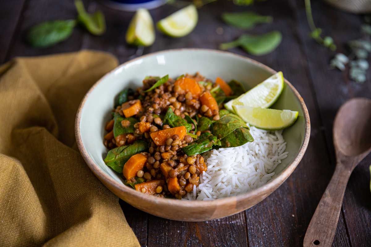 Dahl réconfortant aux lentilles blondes et carottes au Cookeo