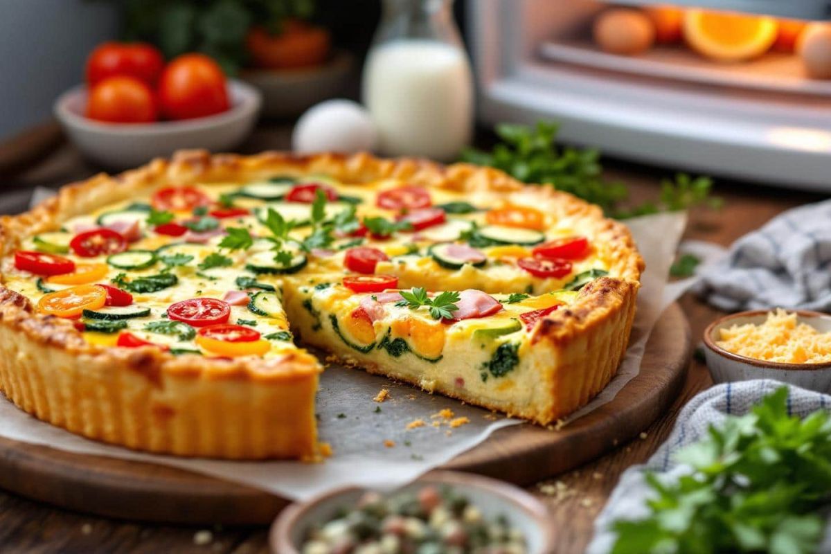 Quiche légère : un dîner improvisé et savoureux avec les restes du frigo