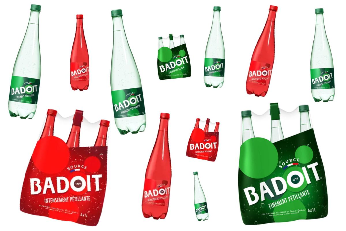 Changement de cap chez Badoit : les bouteilles vertes et rouges prennent leur retraite