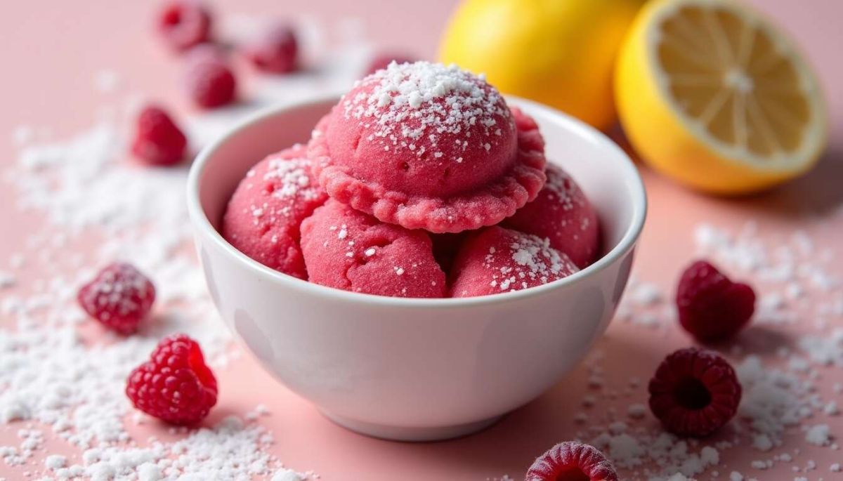 découvrez le sorbet à la framboise maison avec le monsieur cuisine