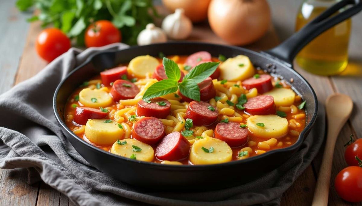 découvrez la recette rapide de saucisse de toulouse avec pommeltes au cookeo