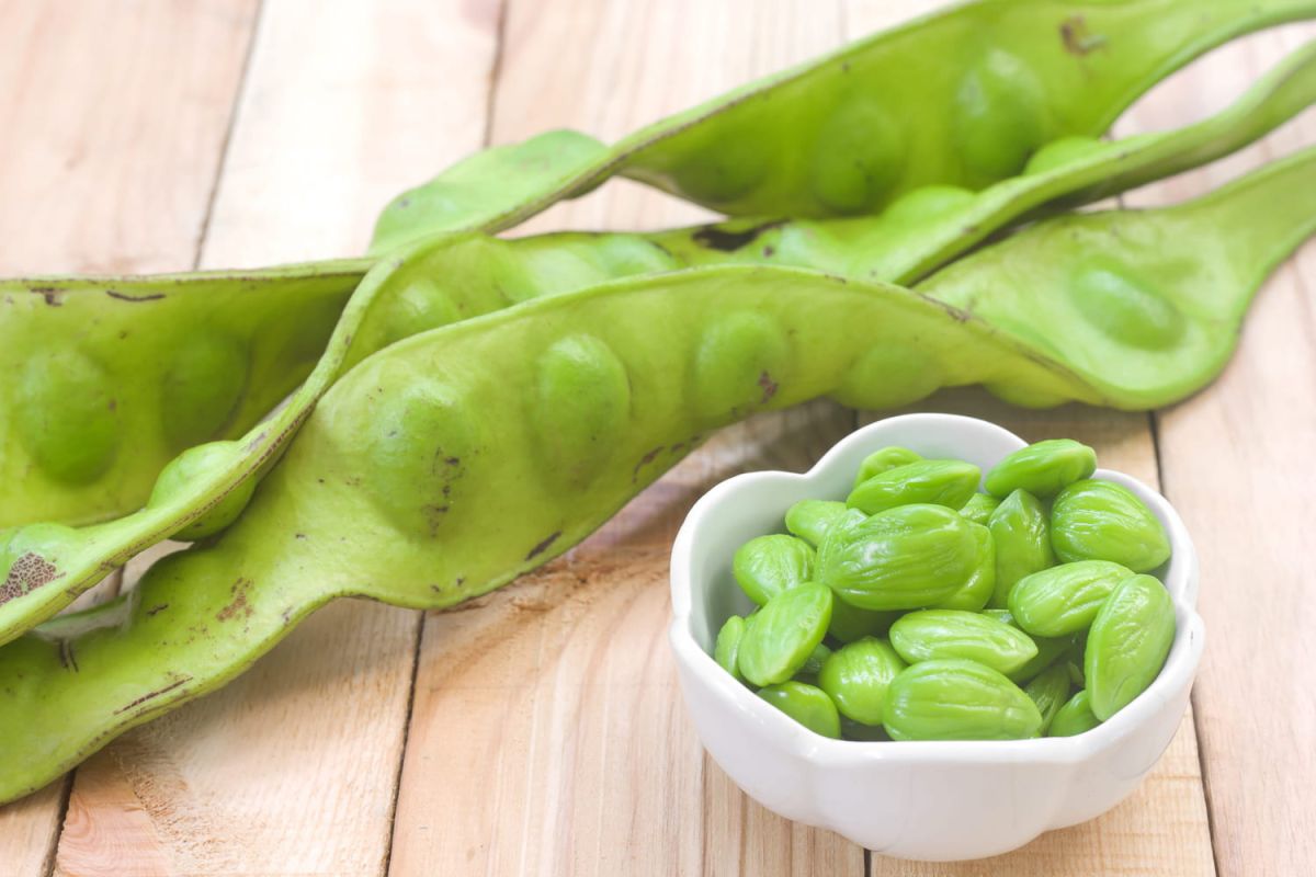 Julie Andrieu revisite le guacamole avec des cosses de fèves