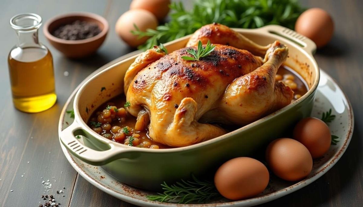 Un poulet rôti en cocotte qui va régaler toute la famille