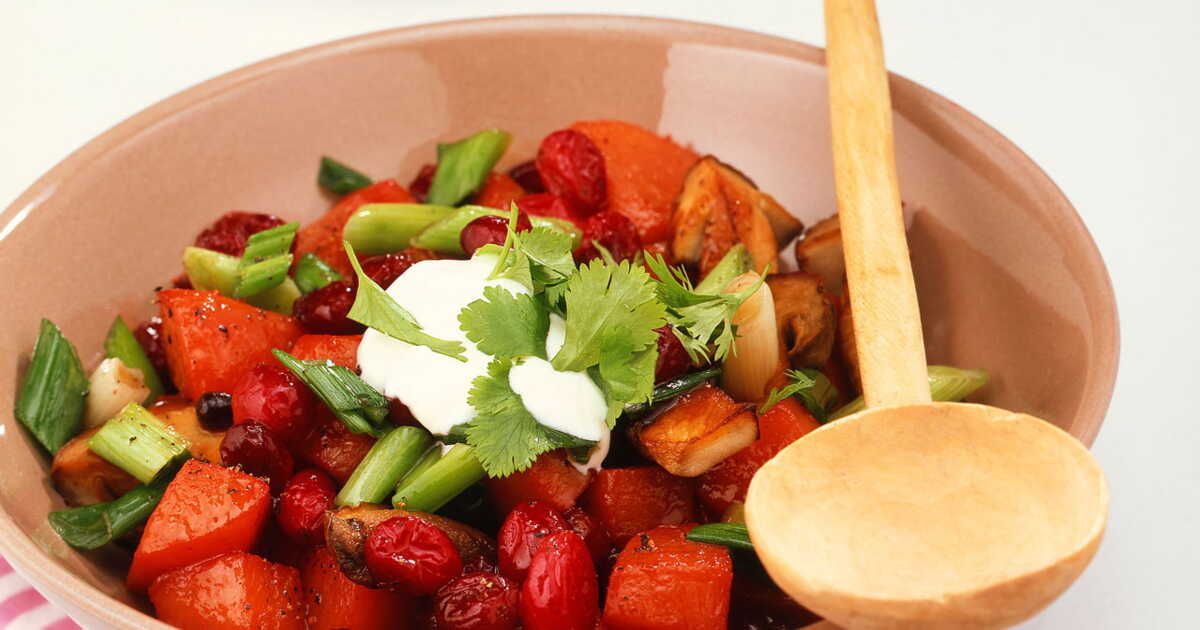 Savourez l'automne avec un ragoût de potiron et cranberries